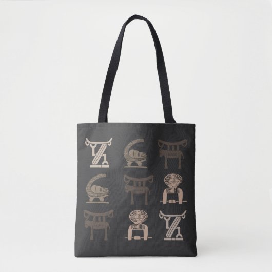 Abstract-Afrikaanse stammenkunst Tote Bag (Voorkant)