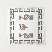 Abstract-Afrikaanse stammenkunst Wandkleed (Voorkant (horizontaal))