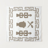 Abstract-Afrikaanse stammenkunst Wandkleed (Voorkant (horizontaal))