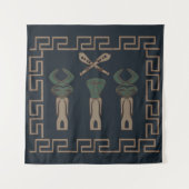 Abstract-Afrikaanse stammenkunst Wandkleed (Voorkant)