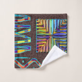 Abstract-Afrikaanse stammotif Bad Handdoek (Wasdoekje)