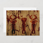 Abstract-afrikaanse stamtekening briefkaart (Voorkant / Achterkant)