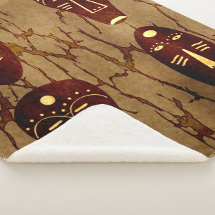 Abstract-afrikaanse stamtekening sherpa deken