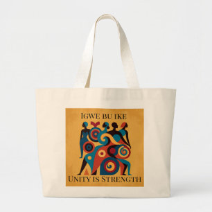 Abstract Afrikaanse Vrouwen Geometrische Kunst Ret Grote Tote Bag
