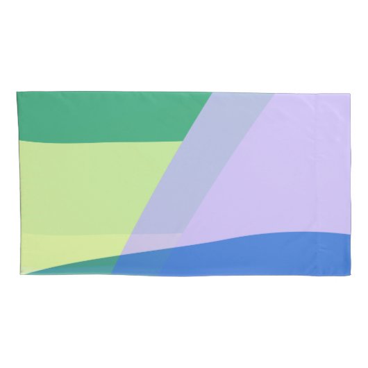 Abstract afspeeldeeg kleurblok lavender groen kussensloop (Achterkant-Rechts)