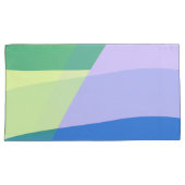 Abstract afspeeldeeg kleurblok lavender groen kussensloop (Voorkant-Rechts)