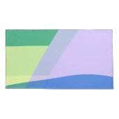 Abstract afspeeldeeg kleurblok lavender groen kussensloop (Achterkant-Links)