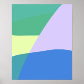 Abstract afspeeldeeg kleurblok lavender groen poster (Voorkant)