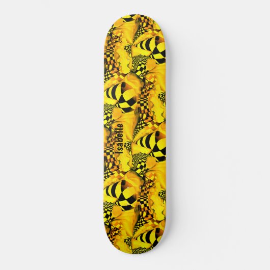 Abstract afspeelpatroon voor Chess Board Player Persoonlijk Skateboard (Voorkant)