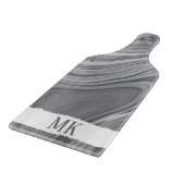 Abstract Agaat Grijs Marmer Swirl Snijplank (Hoek)