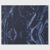 Abstract Agaat Navy Blauw Marmer Swirl Cadeaupapier (Vlak)