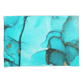 Abstract Agaat Turquoise Goud Kussen Hoesje Kussensloop (Voorkant-Rechts)