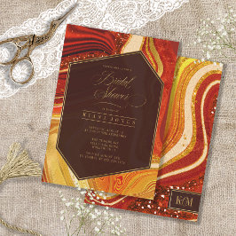 Abstract Agate Bruiloft Feestje Heet Oranje ID827