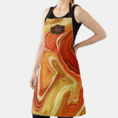 Abstract Agate Monogram heet Sinaasappel ID827 Schort (Insitu)