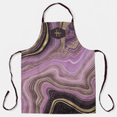 Abstract Agate Monogram Midnight ID827 Schort (Voorkant)