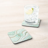 Abstract Agate Monogram Munt ID827 Bier Onderzetter (Rechterzijde)