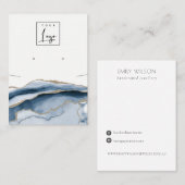 Abstract AGATE Navy Ketting dat Logo verdient Visitekaartje (Voorkant / Achterkant)