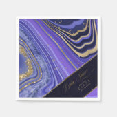 Abstract Agate Vrijgezellenfeest Midnight ID827 Servet (Voorkant)