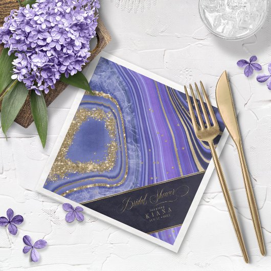 Abstract Agate Vrijgezellenfeest Midnight ID827 Servet