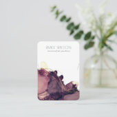 Abstract Alcohol Ink Gold Maron Ketting Display Visitekaartje (Staand voorkant)