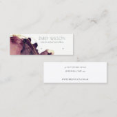 Abstract Alcohol Ink Gold Maroon Woning Display Mini Visitekaartje (Voorkant / Achterkant)