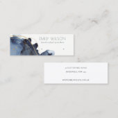 Abstract Alcohol Ink Gold Navy Earning Display Mini Visitekaartje (Voorkant / Achterkant)