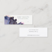 Abstract Alcohol Ink Gold Navy Earning Display Mini Visitekaartje (Voorkant / Achterkant)