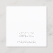 Abstract Alcohol Ink Gold Navy Earning Display Vierkante Visitekaartje (Achterkant)