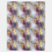 Abstract Alcohol Ink Texture with Gold Accents Fleece Deken (Voorkant)