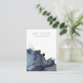 Abstract alcoholinkt Gold Navy 3-beeldscherm Visitekaartje (Staand voorkant)