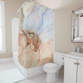 Abstract: Alcoholinkt kunst Douchegordijn (In situ)