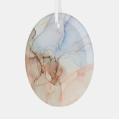 Abstract: Alcoholinkt kunst Glas Ornament (Voorkant links)