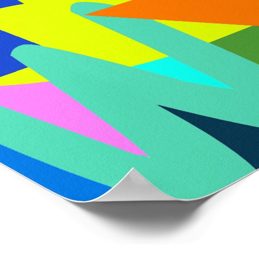 Abstract alfabet moderne kunst poster (Hoek)