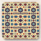 Abstract All-Seeing Eye Magical Pattern  Bier Onderzetter (Voorkant)