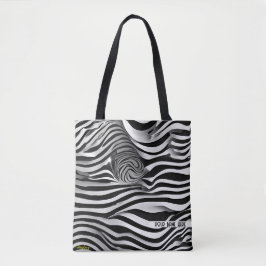 Abstract Alle Zwart & Wit strepen, Schouder Tas