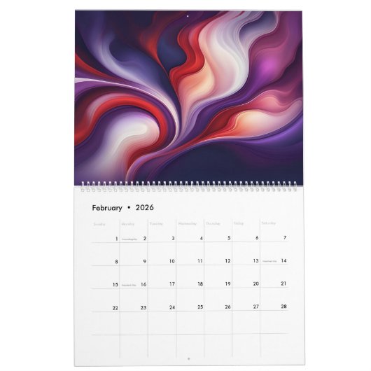 Abstract Allure 2026 Art Calendar Kalender (Feb 2026)