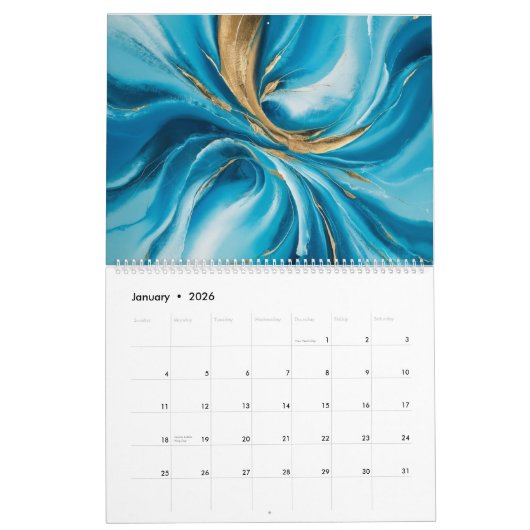 Abstract Allure 2026 Art Calendar Kalender (Jan 2026)
