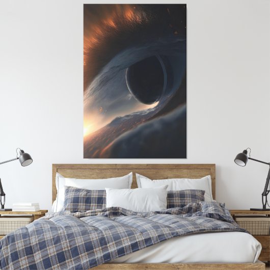 Abstract alziend oog canvas afdruk (Insitu (Slaapkamer))