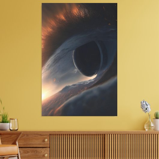Abstract alziend oog canvas afdruk (Insitu (Woonkamer))