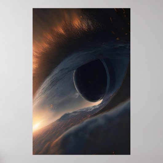 Abstract alziend oog poster (Voorkant)