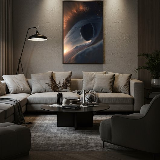 Abstract alziend oog poster