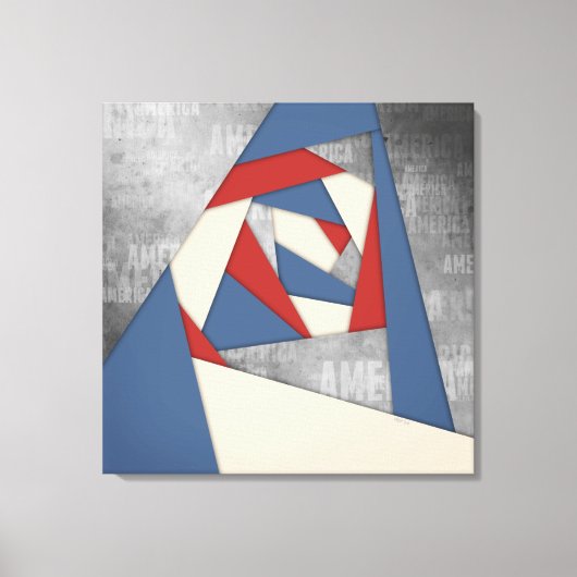 Abstract-Amerika Collage Canvas Afdruk (Voorkant)