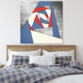 Abstract-Amerika Collage Canvas Afdruk (Insitu (Slaapkamer))