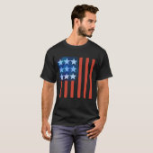 ABSTRACT AMERIKAANS FLAG T-SHIRT (Voorkant volledig)
