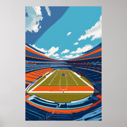 Abstract Amerikaans Football Graphic Design Poster (Voorkant)