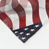 Abstract Amerikaans Rood Wit Blauw Vlag Motief Fleece Deken (Hoek)