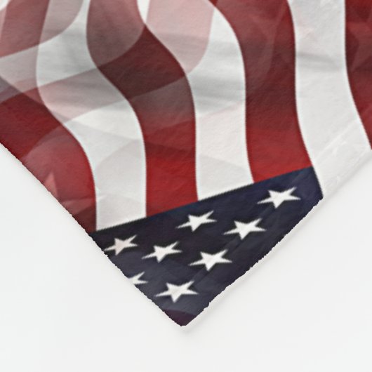 Abstract Amerikaans Rood Wit Blauw Vlag Motief Fleece Deken (Hoek)