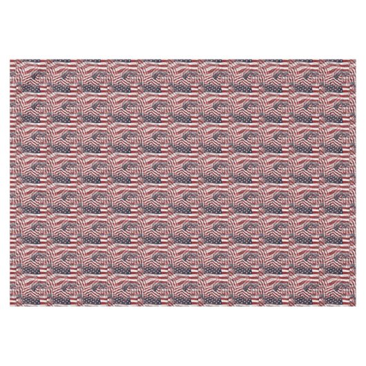 Abstract Amerikaans Rood Wit Blauw Vlag Motief Tafelkleed (Voorkant (Horizontaal))