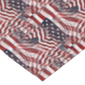 Abstract Amerikaans Rood Wit Blauw Vlag Motief Tafelkleed (Gekanteld)