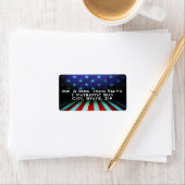 Abstract Amerikaans Vlag Retouradreslabel Etiket (Insitu)